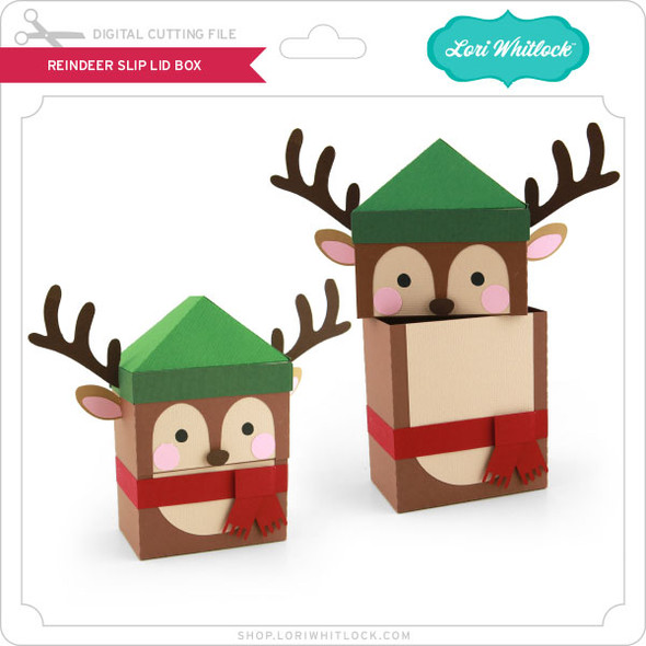 Reindeer Slip Lid Box Reindeer Slip Lid Box