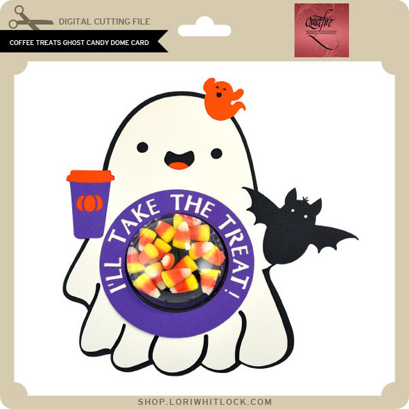 Coffee Treats Ghost Candy Dome Card