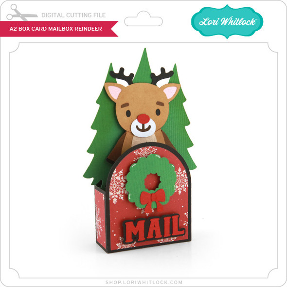 A2 Box Card Mailbox Reindeer