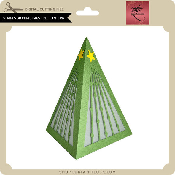 Stripes 3D Christmas Tree Lantern