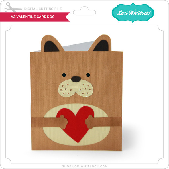 A2 Valentine Card Dog