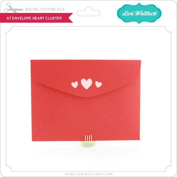 A7 Envelope Heart Cluster