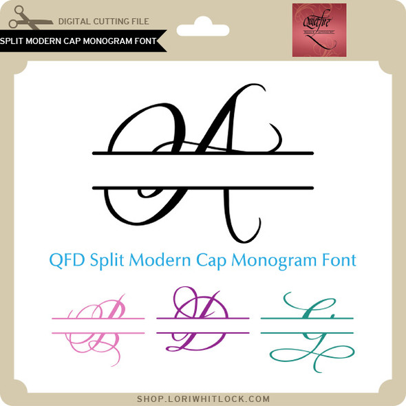 Split Modern Cap Monogram Font