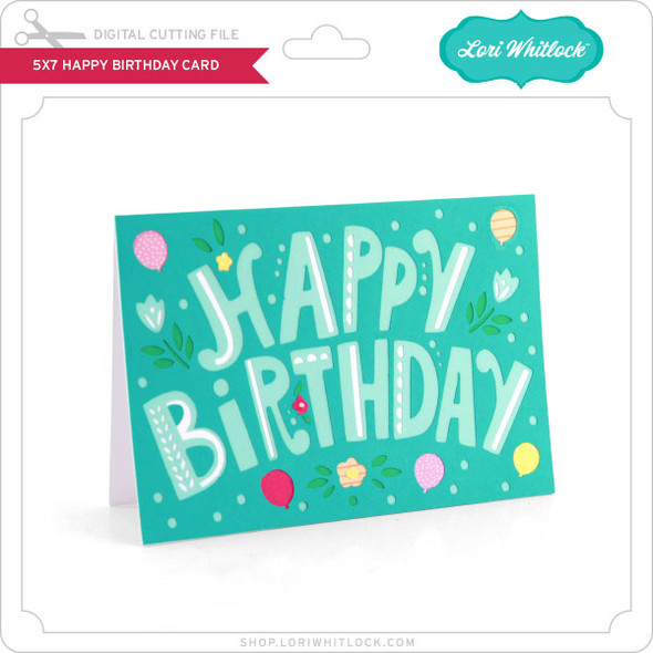 5x7 Happy Birthday Card