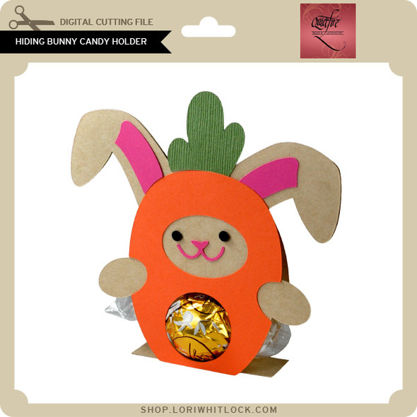 Hiding Bunny Tummy Candy Holder