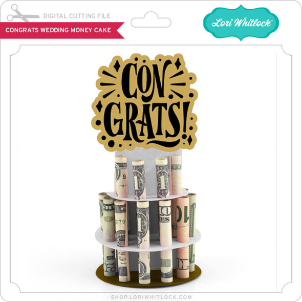 Congrats Wedding Money Cake