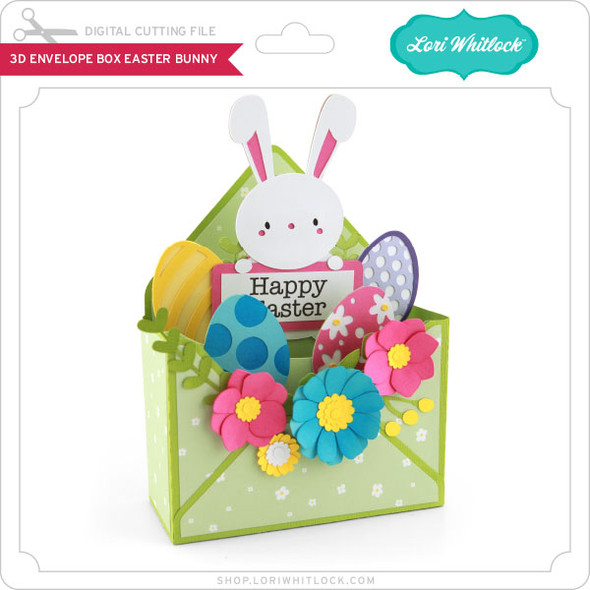 3D Envelope Box Easter Bunny