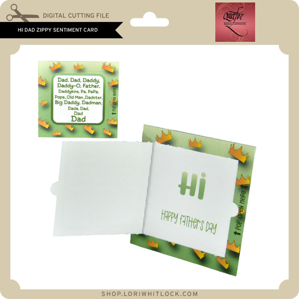 Dad Hi Zippy Sentiment Card