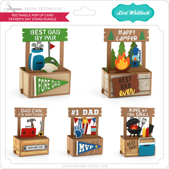 Rectangle Pop Up Card Father's Day Stand Bundle