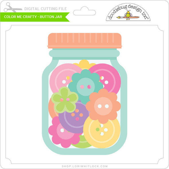 Color Me Crafty - Button Jar