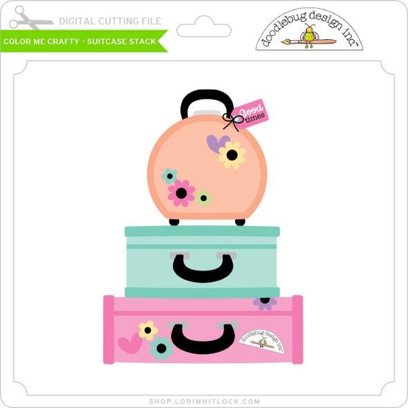 Color Me Crafty - Suitcase Stack