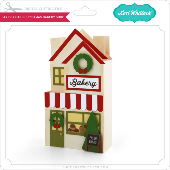 5x7 Box Card Christmas Bakery Shop