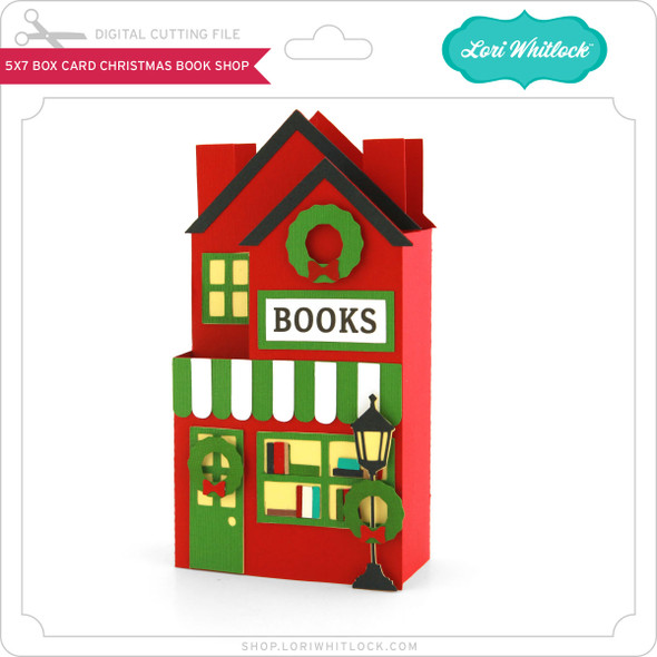 5x7 Box Card Christmas Book Shop