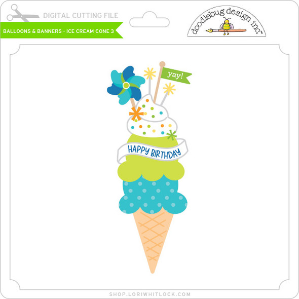 Balloons & Banners - Ice Cream Cone #3