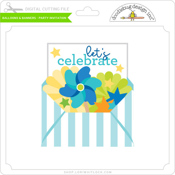 Balloons & Banners - Party Invitation