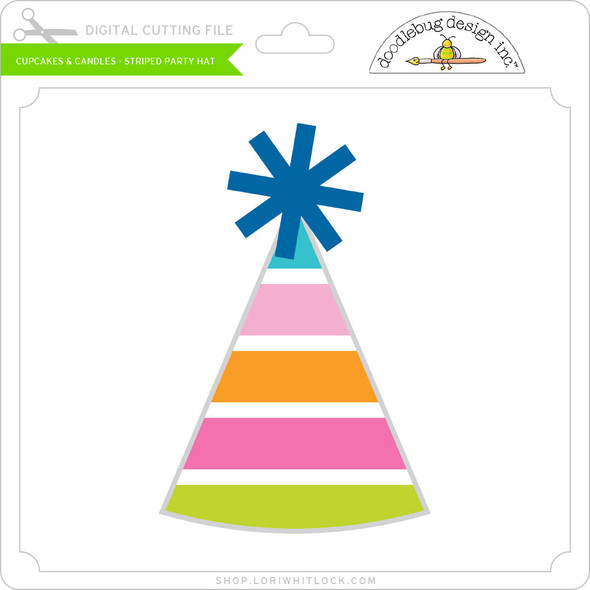 Cupcakes & Candles - Striped Party Hat
