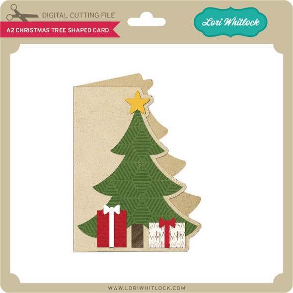 A2 Christmas Tree Shaped Card