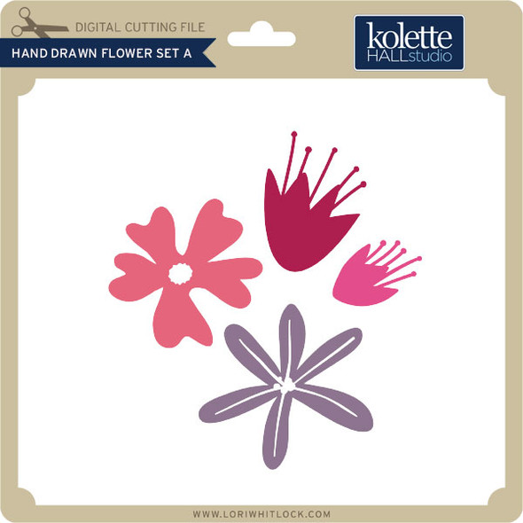 Hand Drawn Flower Set A