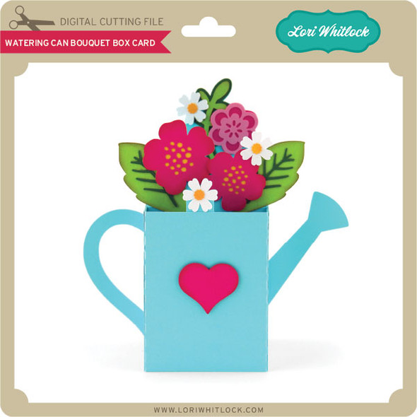 Watering Can Bouquet Box Card