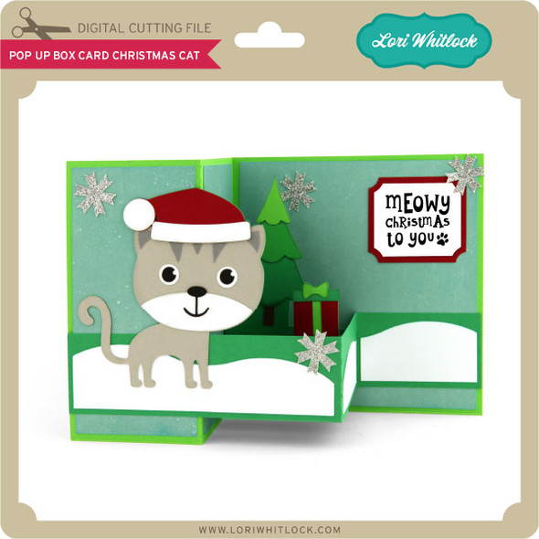 Pop Up Box Card Christmas Cat