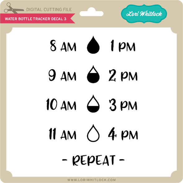 Water Bottle Tracker Decal 2