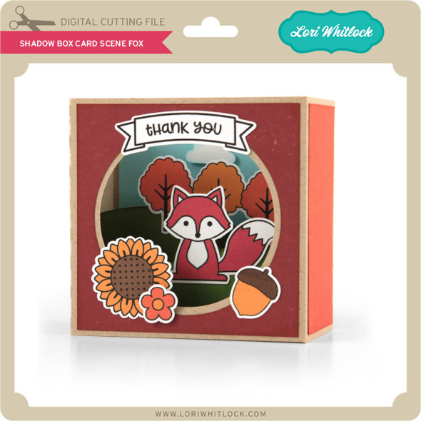 Shadow Box Card Scene Fox