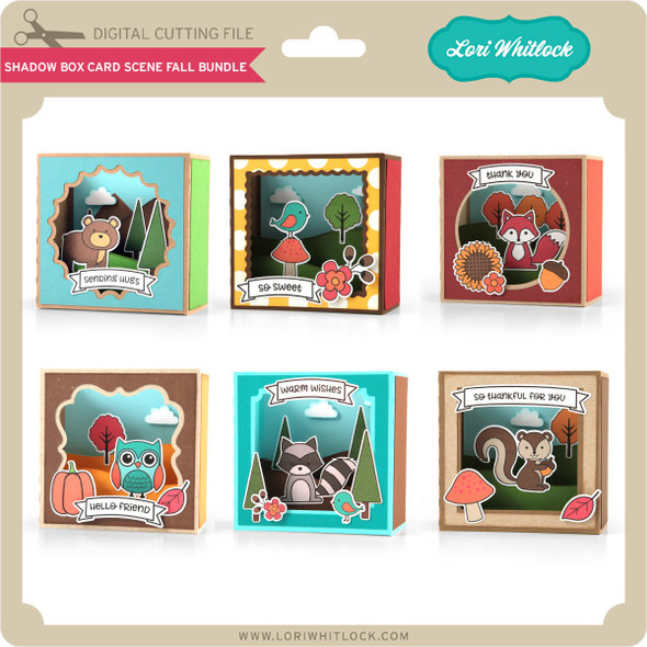 Shadow Box Card Scene Fall Bundle