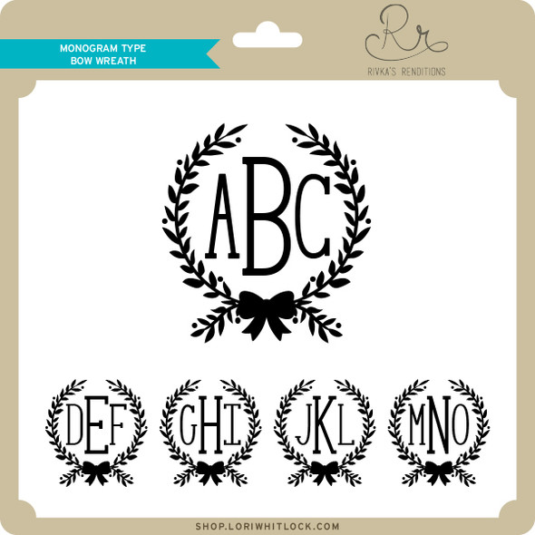 Monogram Type Bow Wreath