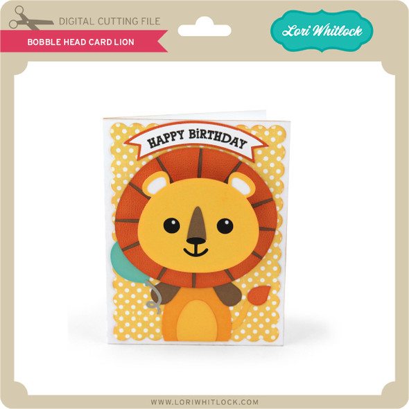 Bobble Head Card Lion