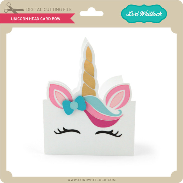 Unicorn Head Card Bow