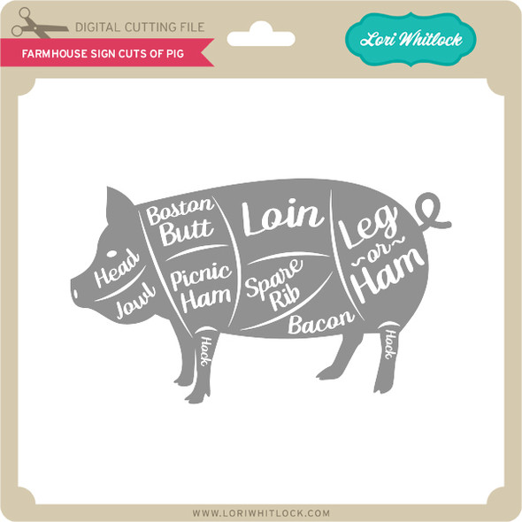 Farmhouse Sign Cuts of Pig