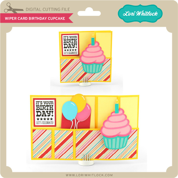Wiper Card Birthday Cupcake