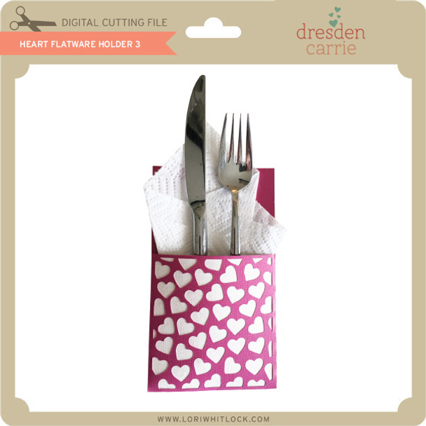 Heart Flatware Holder 3