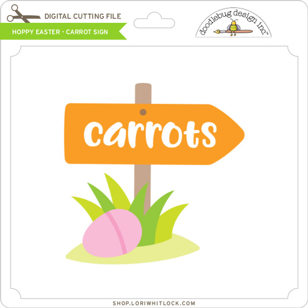Hoppy Easter - Carrot Sign