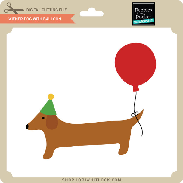 Wiener Dog with Balloon