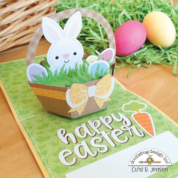 Easter Basket Pop Up Card - Lori Whitlock's SVG Shop