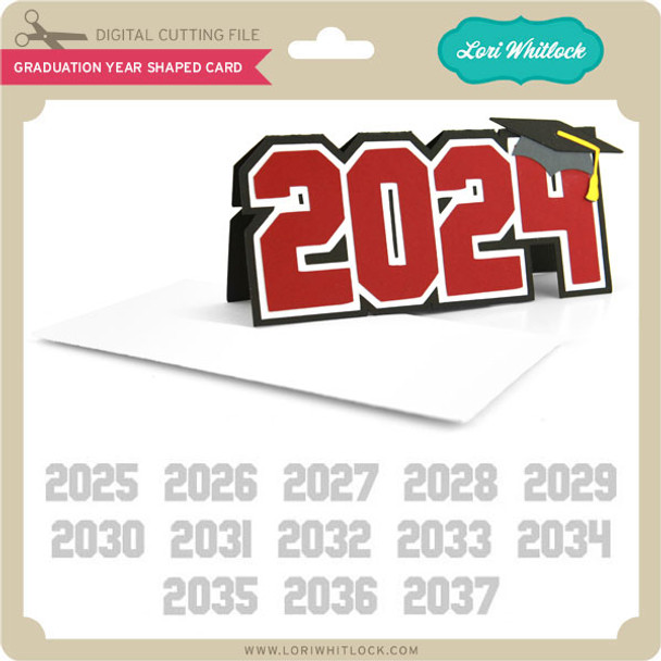 Graduation Year Shaped Card
