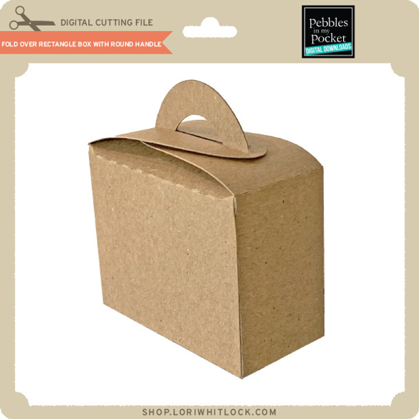 Fold Over Rectangle Box with Round Handle