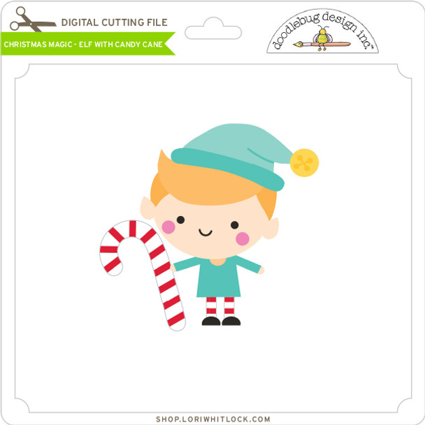 Christmas Magic - Elf with Candy Cane