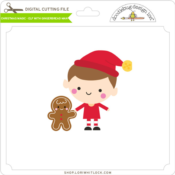 Christmas Magic - Elf with Gingerbread Man