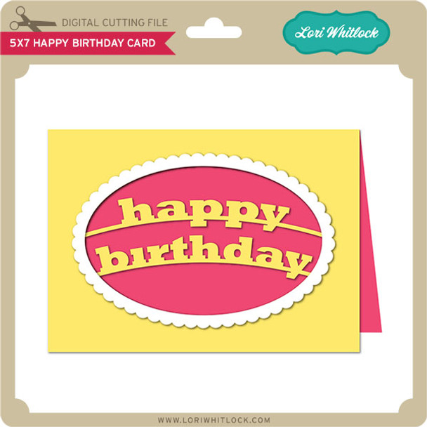 5x7 Happy Birthday Card