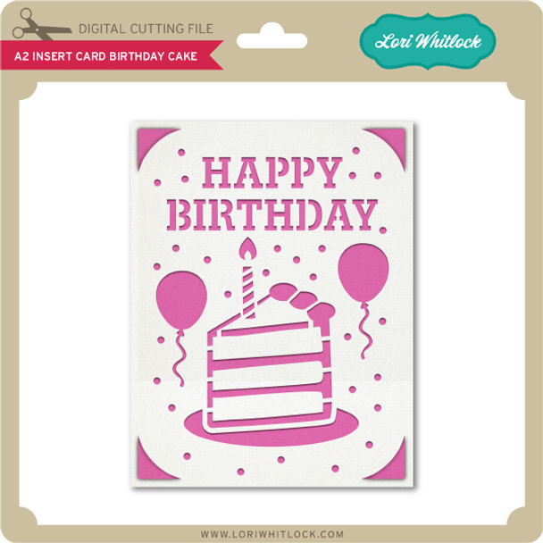 A2 Insert Card Birthday Cake