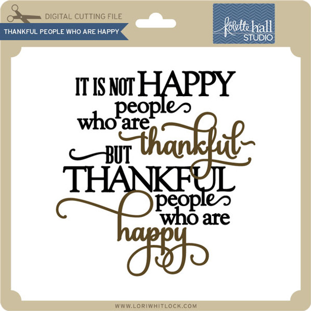 Thankful People Who Are Happy