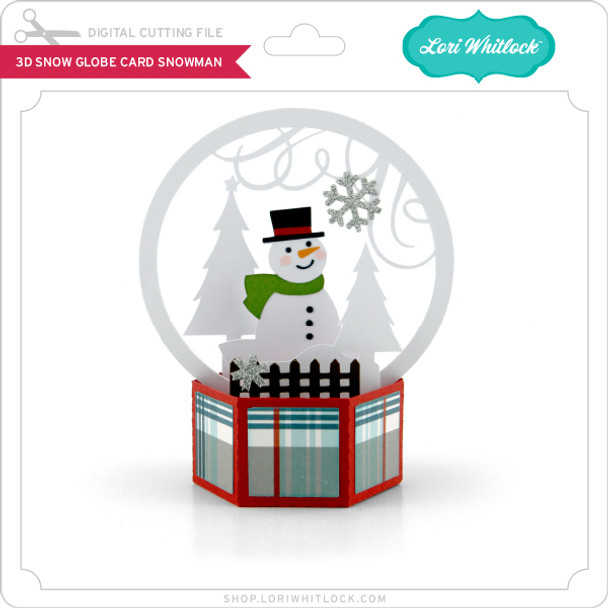 3D Snow Globe Card Snowman