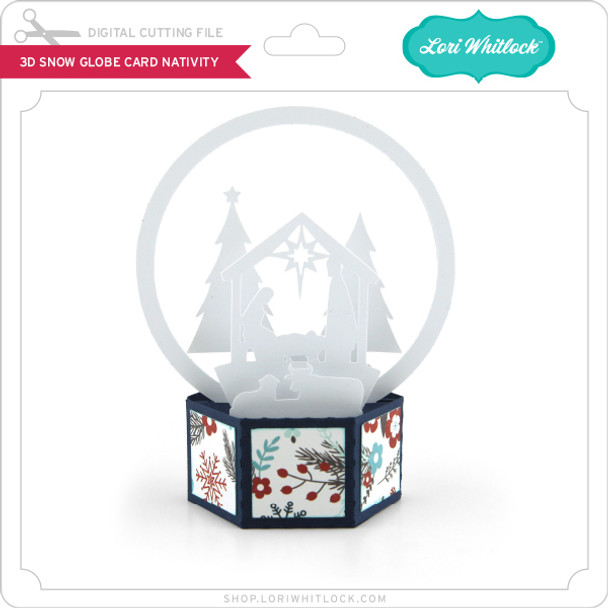 3D Snow Globe Card Nativity