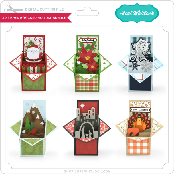 A2 Tiered Box Card Holiday Bundle