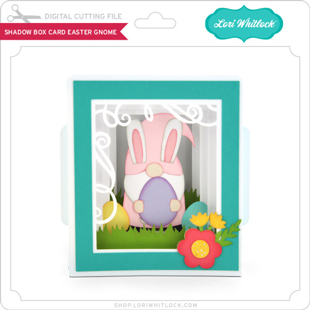 Shadow Box Card Easter Gnome