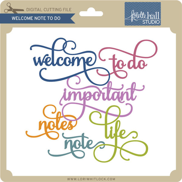Welcome Note To Do