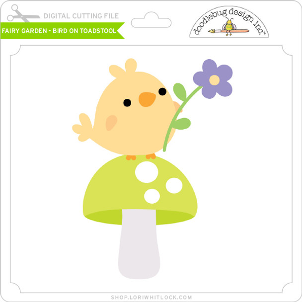 Fairy Garden - Bird on Toadstool