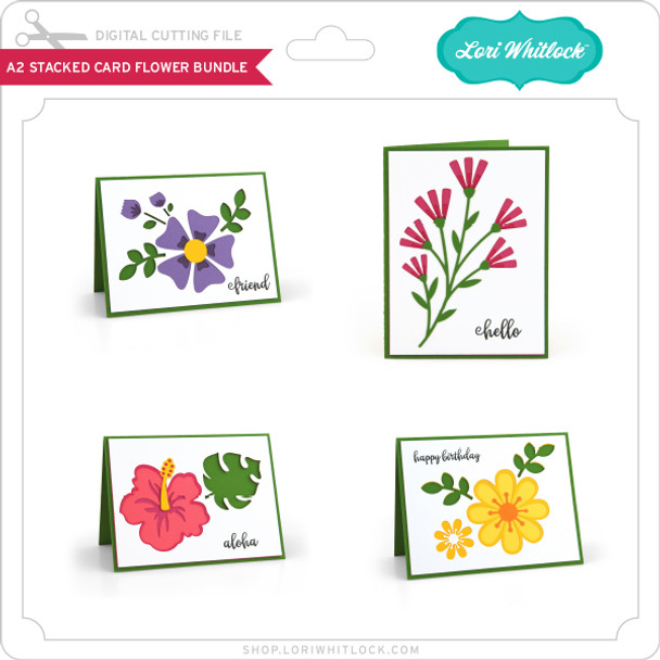 A2 Stacked Card Flower Bundle